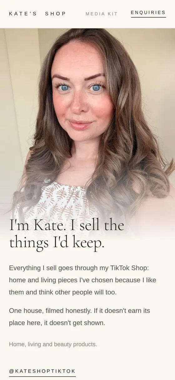 Kate's Shop on a phone